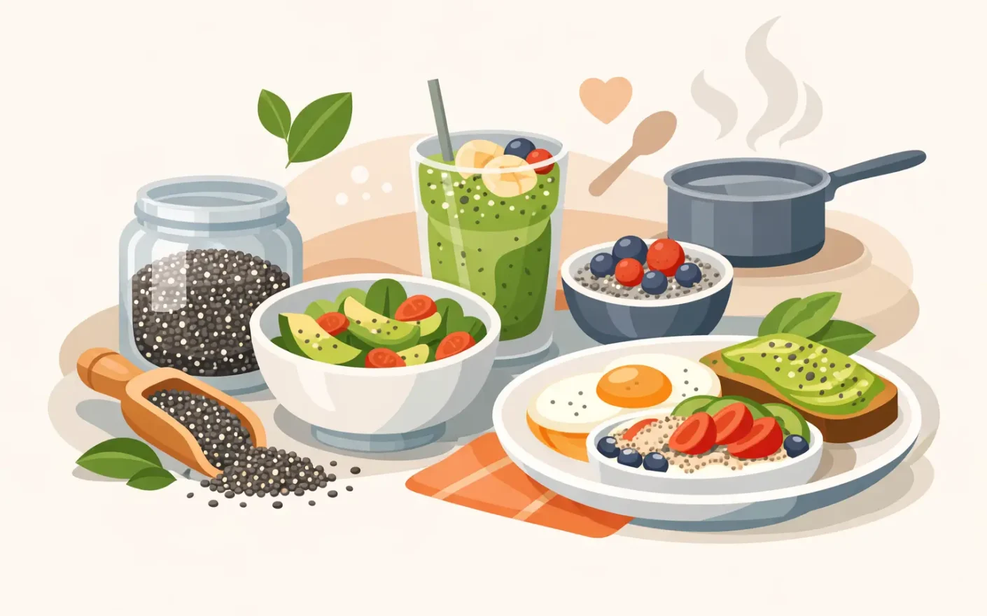 Cómo usar semillas de chía en comidas diarias