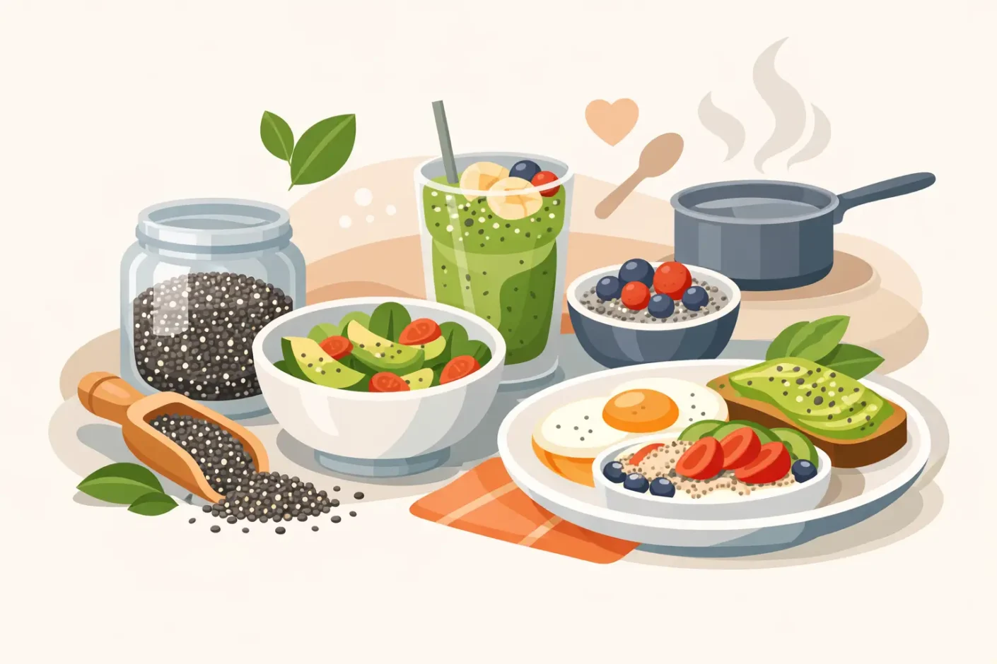 Cómo usar semillas de chía en comidas diarias