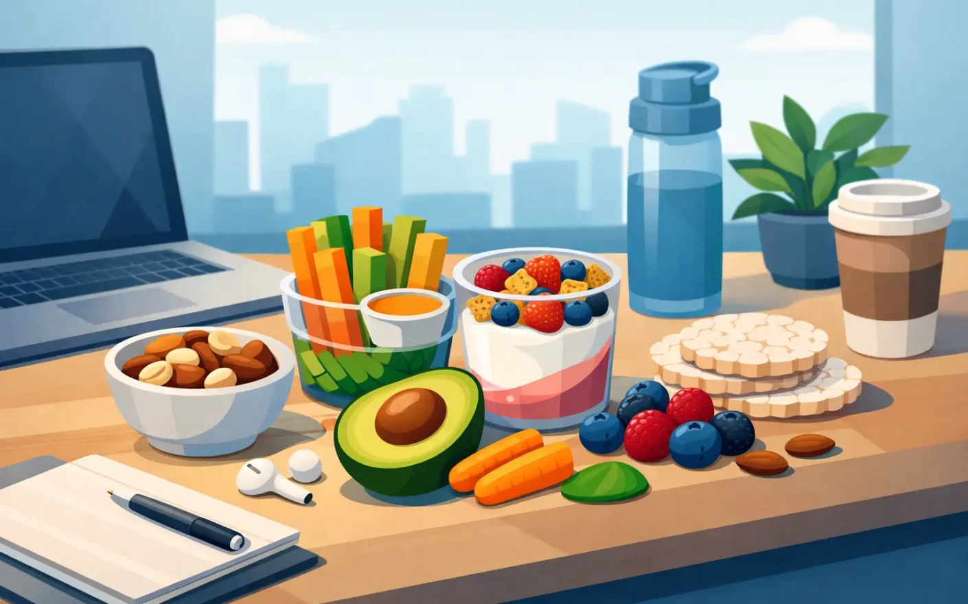 Snacks saludables para la oficina que sí rinden