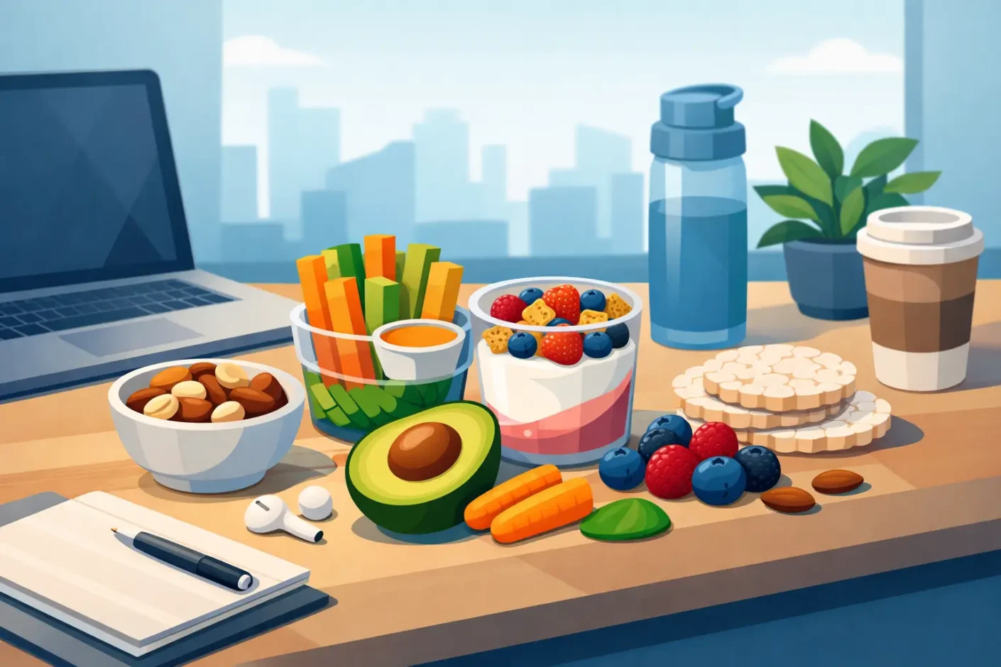 Snacks saludables para la oficina que sí rinden