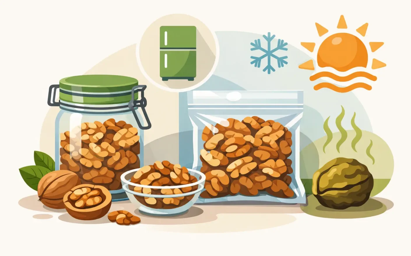 Cómo conservar nueces y evitar que se enrancien