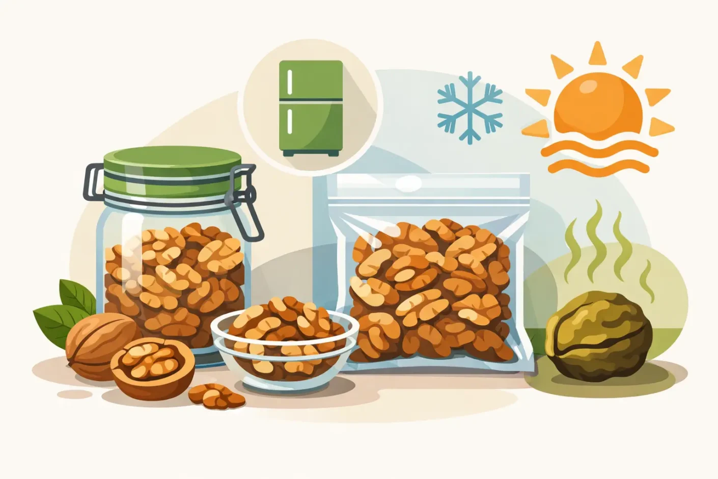 Cómo conservar nueces y evitar que se enrancien