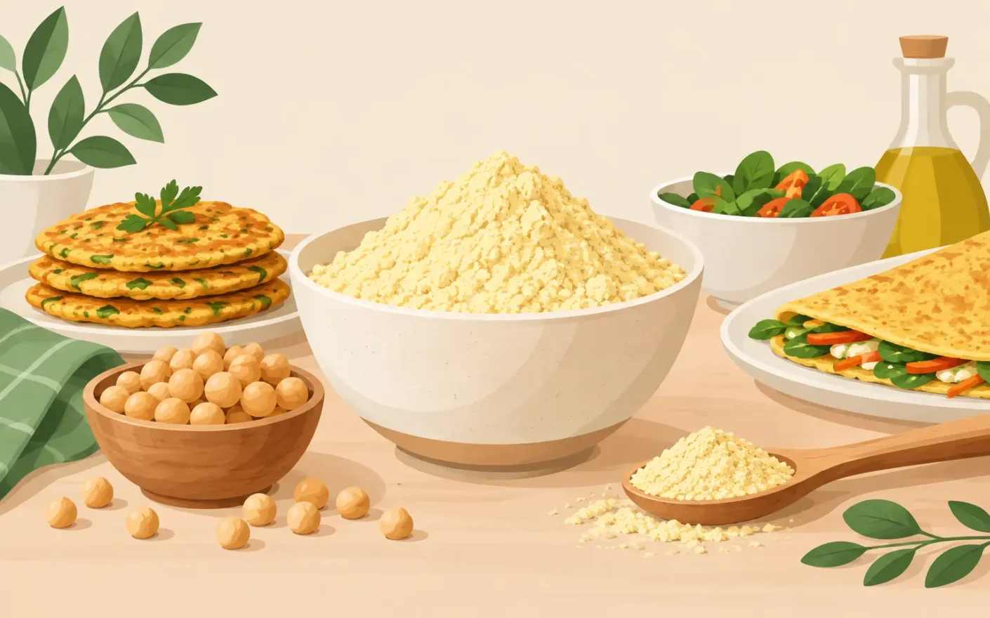 Cómo usar harina de garbanzos en recetas diarias