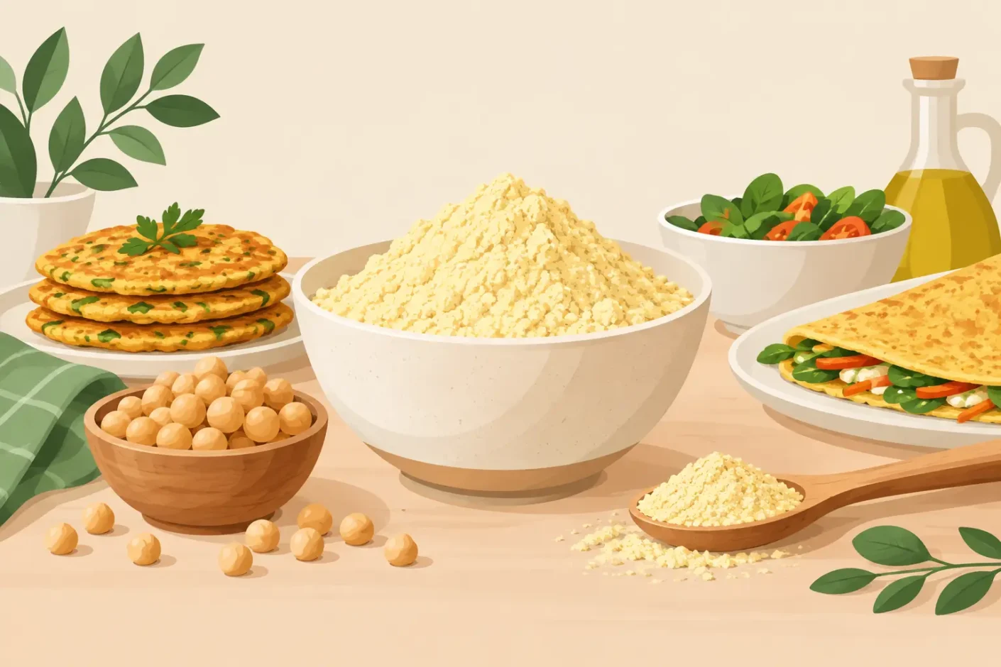 Cómo usar harina de garbanzos en recetas diarias
