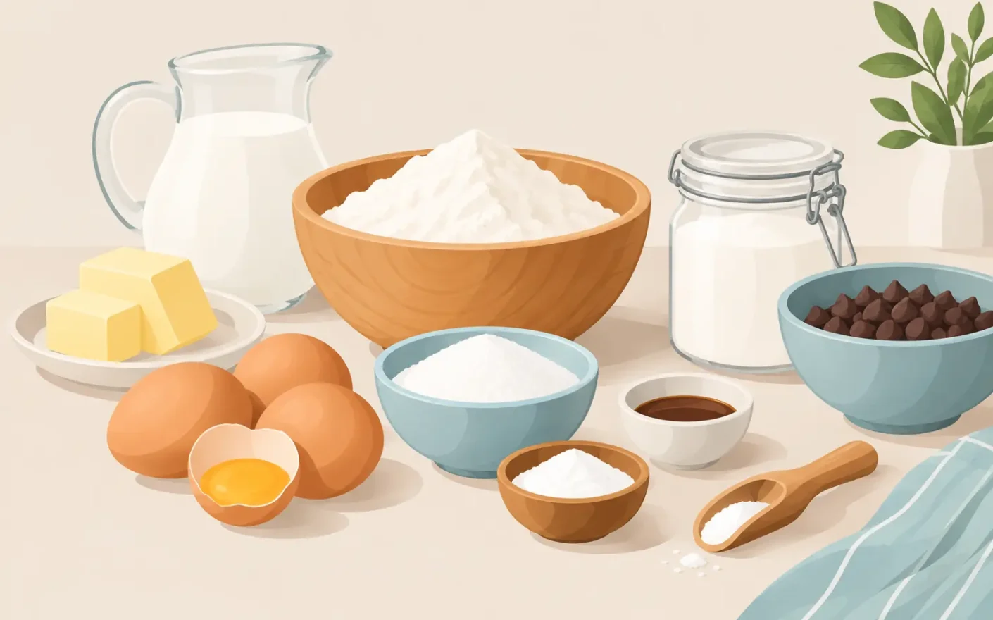 Ingredientes esenciales para repostería casera