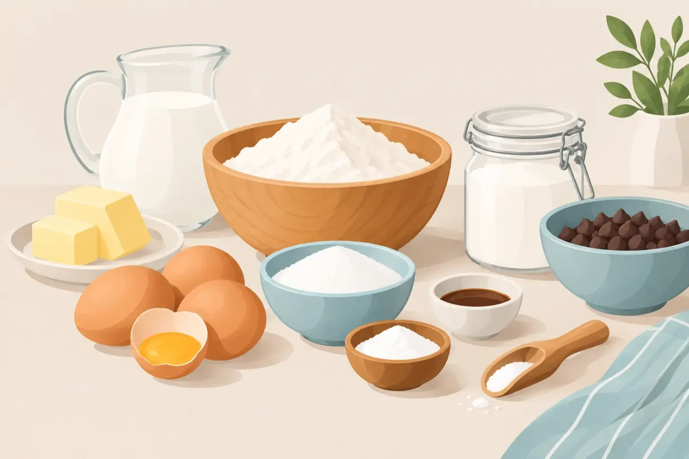 Ingredientes esenciales para repostería casera